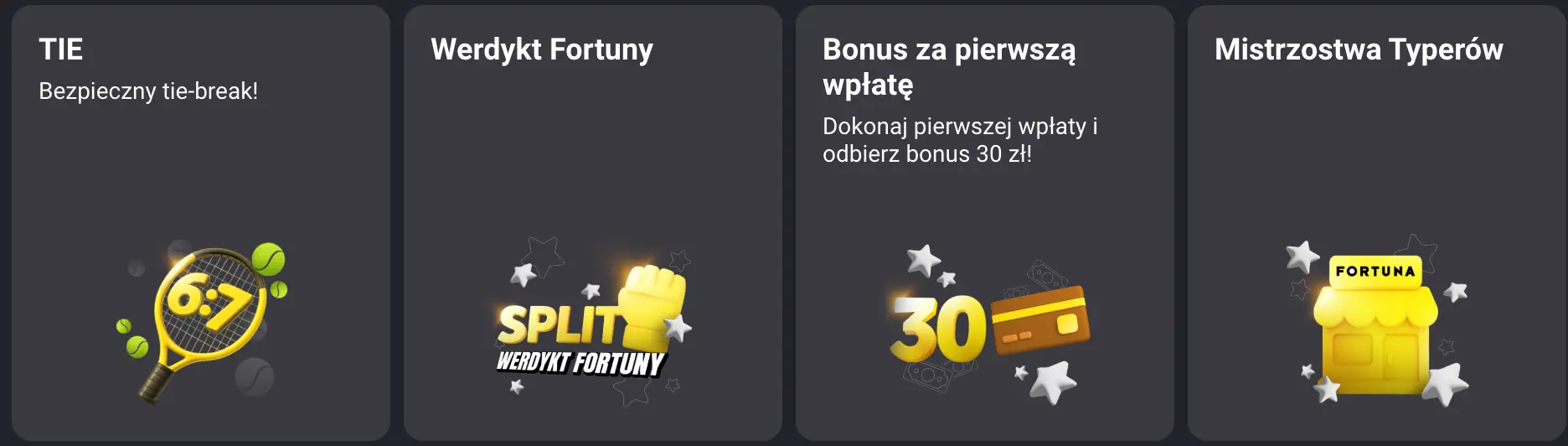 Fortuna zaklady Bonus powitalny dla nowych użytkowników